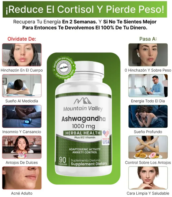 ASHWAGANDHA - PAGUE 45CAPS y LLEVA 90CAPS (3 MESES DE TRATAMIENTO)