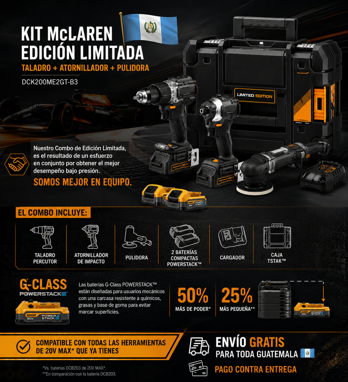 EDICIÓN RACING (EDICIÓN LIMITADA) - Taladro Atornillador + Pulidora