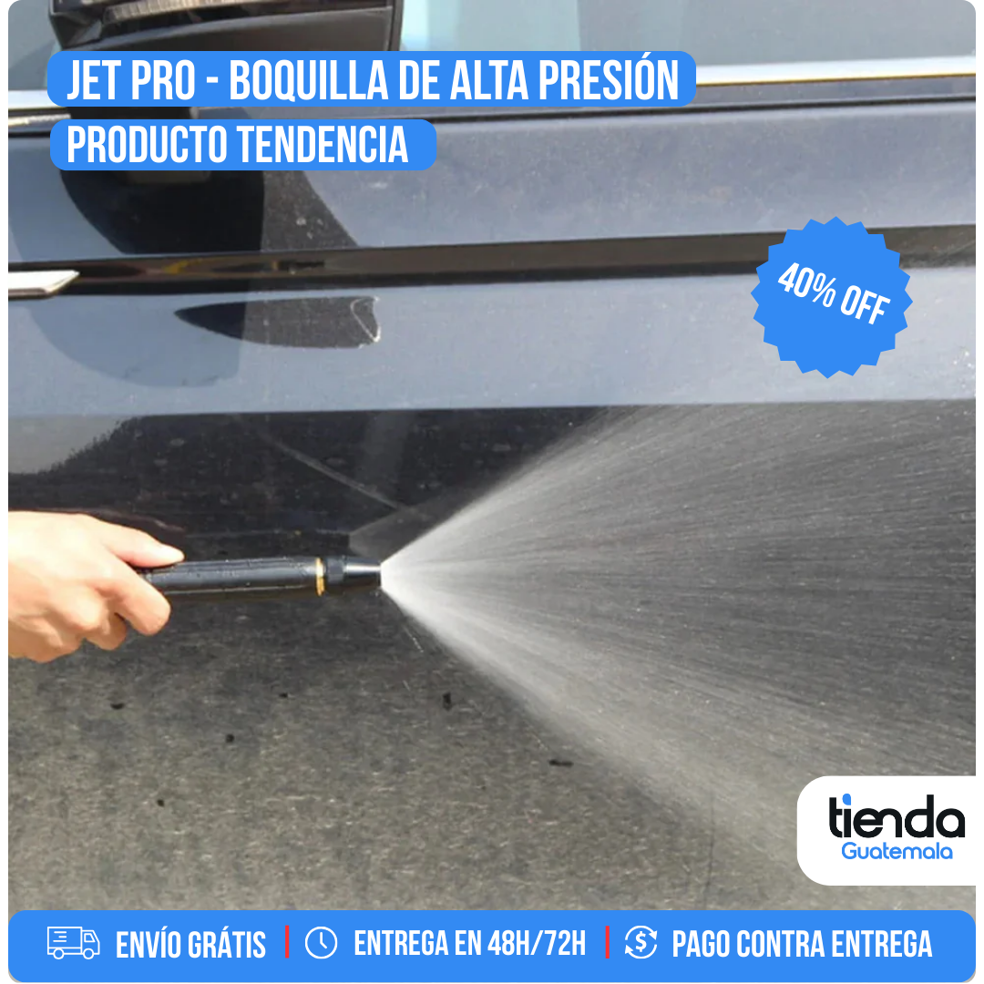 JET PRO - Boquilla de Alta Presión - PRODUCTO TENDENCIA - 🔥 LIMPIA COMO UNA HIDROLAVADORA