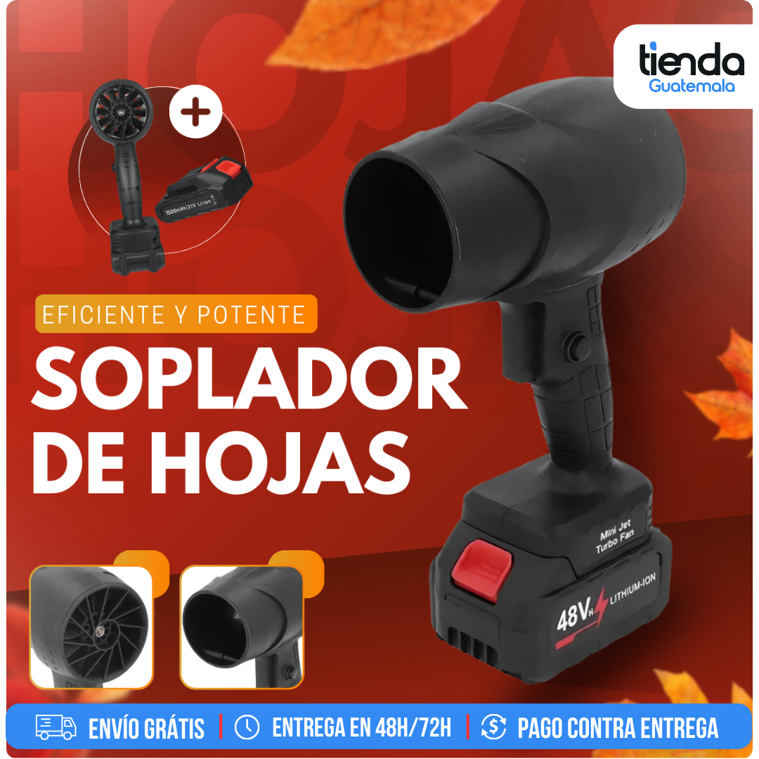 SOPLADOR DE HOJAS + 2 REGALOS SOLO HOY - ESTUCHE y BATERÍA 🎁