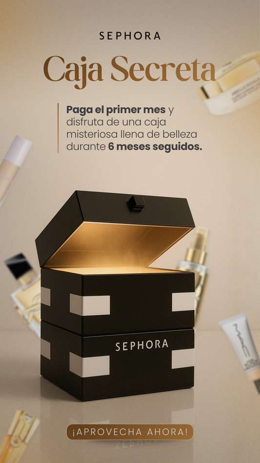 PLAN SEMESTRAL 2026 - Edicíon Luxury Fragrance Sephora (Paga el Primer Mes y Recibe por 6 Meses Sus Productos Sorpresa)