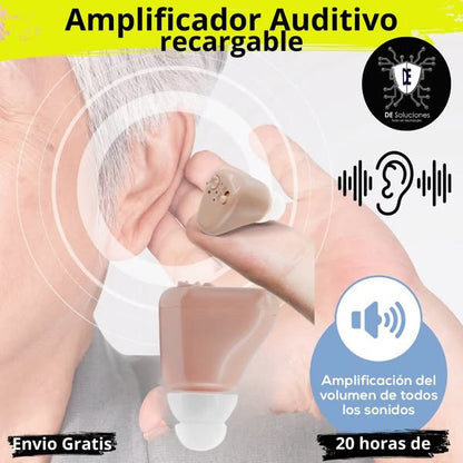 ¡RECUPERA LA CLARIDAD DEL SONIDO CON ESTE AUDÍFONO INVISIBLE Y RECARGABLE!
