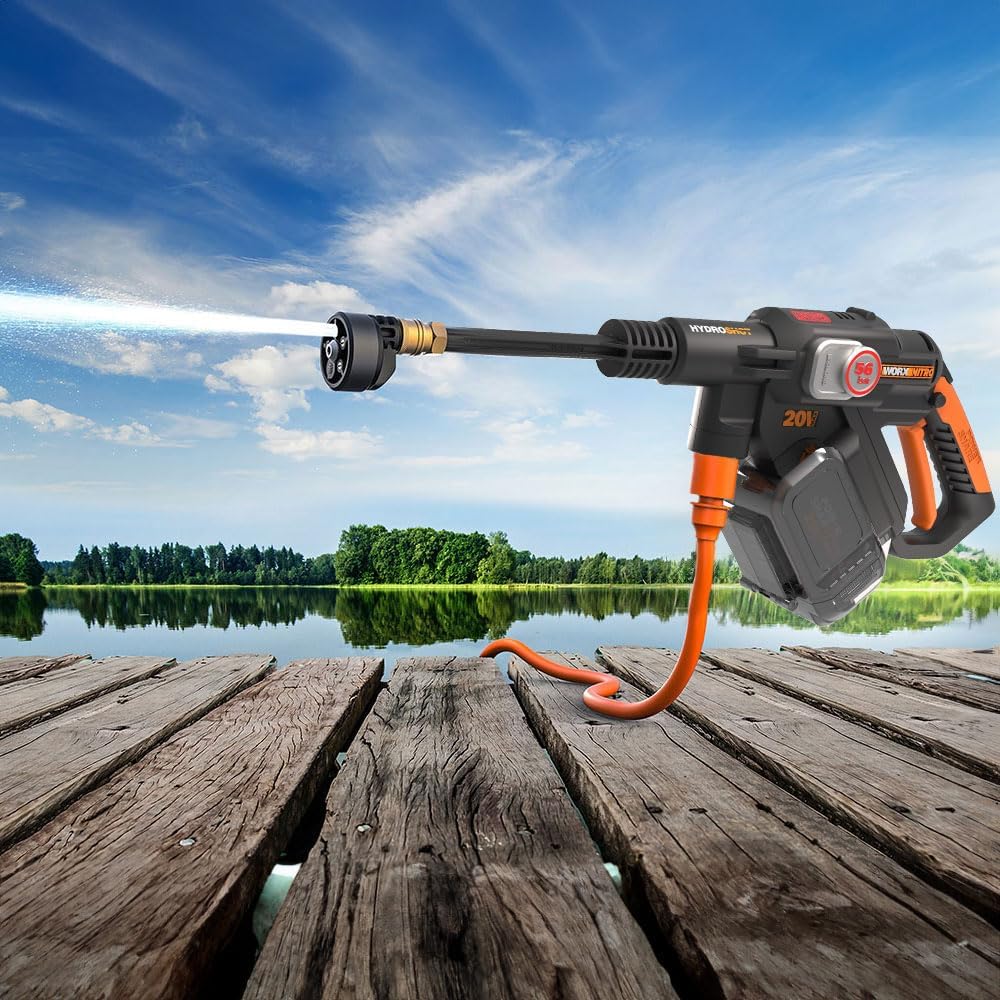 HIDROLIMPIADORA WORX NITRO HYDROSHOT 24V - MOTOR BRUSHLESS 56 BAR CON BATERÍA 4.0Ah Y CARGADOR
