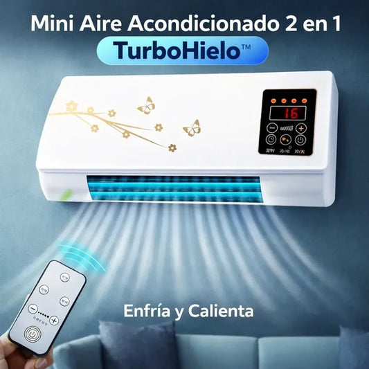 [2 en 1 TurboHielo] Mini Aire Acondicionado y Calefactor Portátil - [ULTRAPOTENTE]