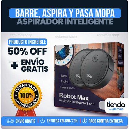 MAXCLEAN - ROBOT ASPIRADOR INTELIGENTE - 50% DESCUENTO