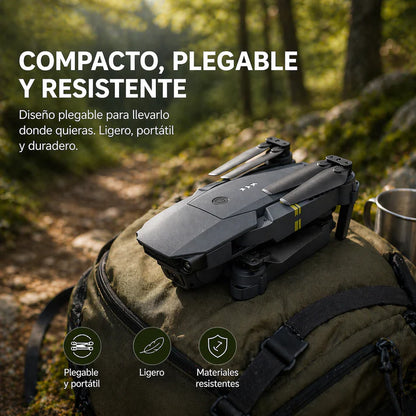 SKYCAM PRO™ | Dron profesional con doble cámara 4K, despegue automático y transmisión Wifi en directo al móvil. Captura fotos y vídeos de calidad. (Solo Hoy Incluye maletín rígido + 2 baterías GRATIS para volar todo el día)