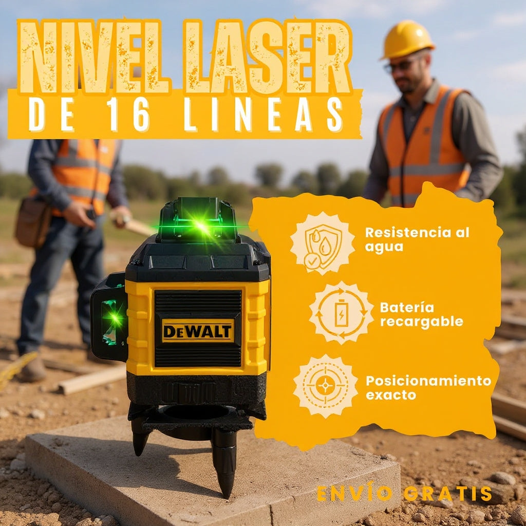 Nivel Laser PRO3 TT de 16 Lineas DeWalt Compact - 90%DESCUENTO
