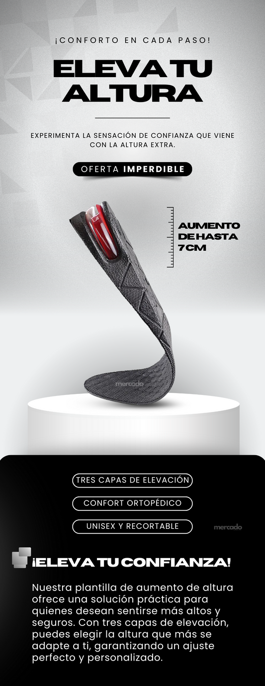 PLANTILLA ORTOPEDICA y ELEVADORA DE ESTATURA