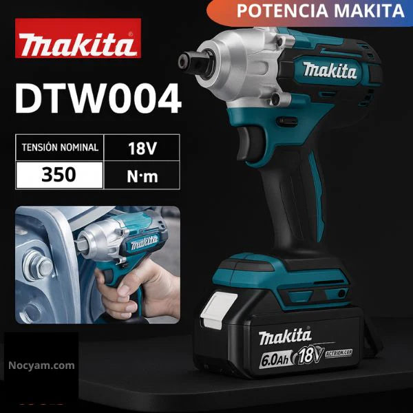 Kit Atornillador Pistola de Impacto Inalámbrico Makita + 2 Baterías y 26 Accesorios TT Regalo